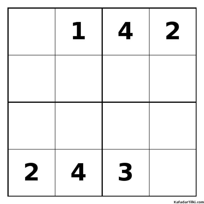 Zor Mini Sudoku (4x4), Kitap 20 - 10