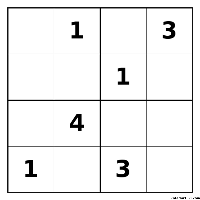 Zor Mini Sudoku (4x4), Kitap 21 - 4