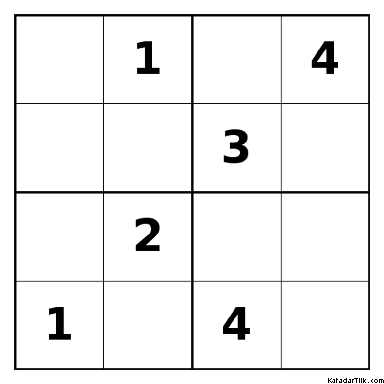 Zor Mini Sudoku (4x4), Kitap 21 - 7
