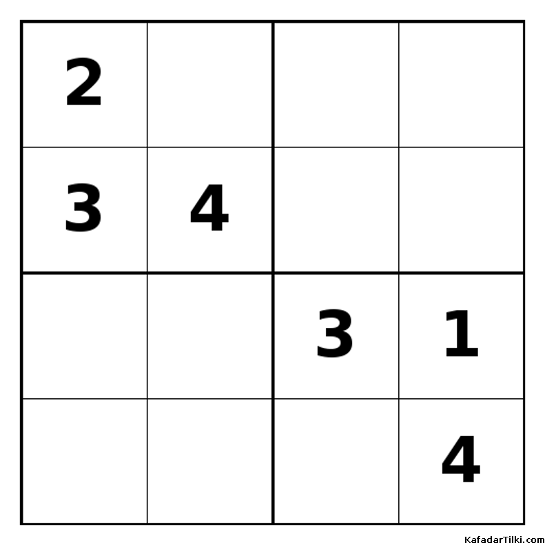Zor Mini Sudoku (4x4), Kitap 21 - 10