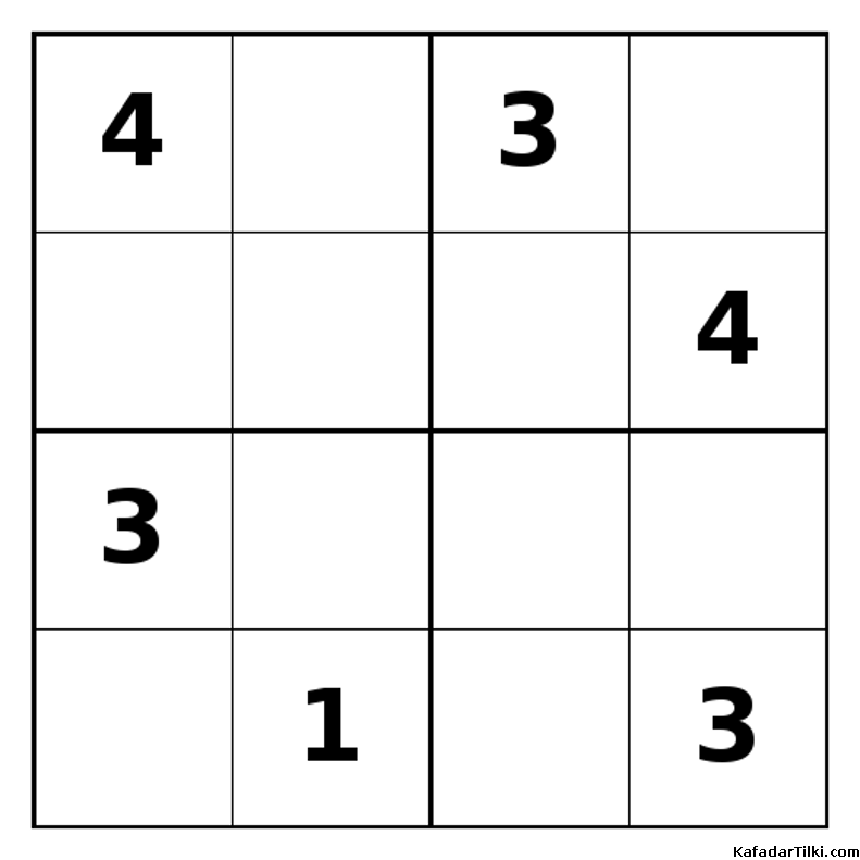 Zor Mini Sudoku (4x4), Kitap 22 - 7