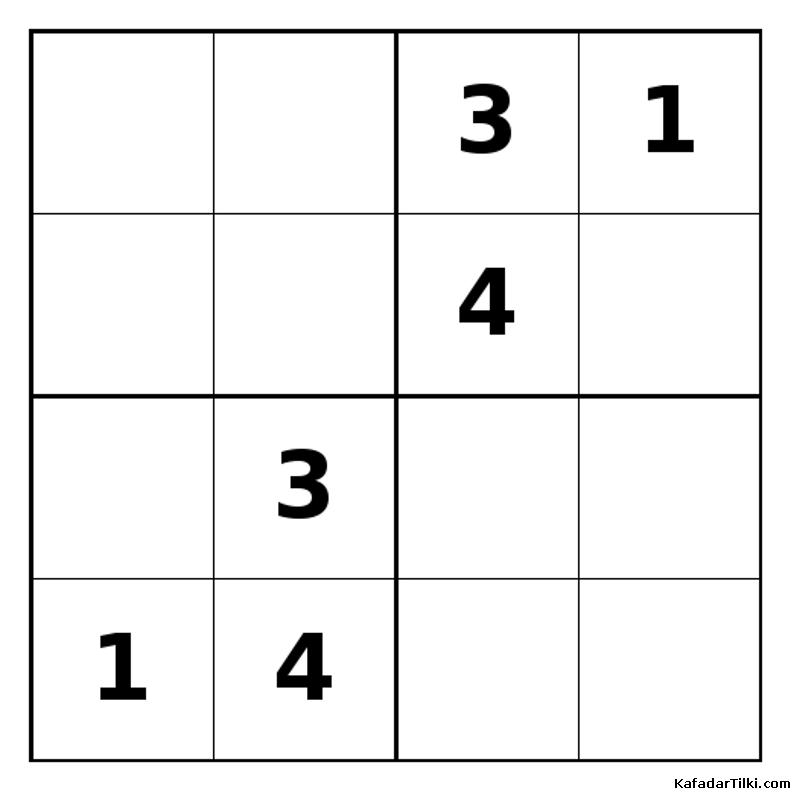 Zor Mini Sudoku (4x4), Kitap 22 - 9