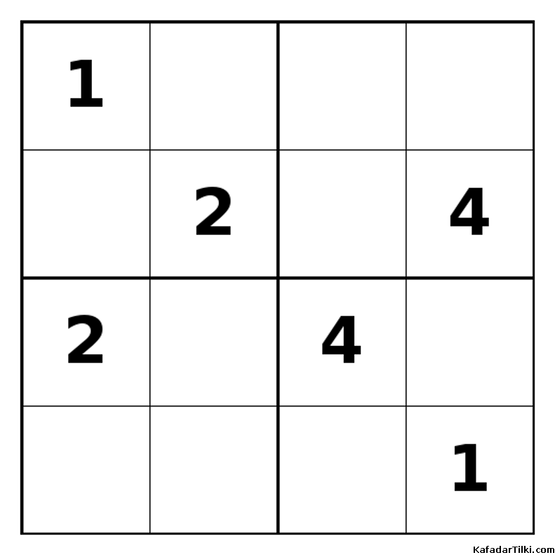 Zor Mini Sudoku (4x4), Kitap 23 - 2