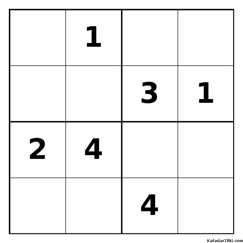 Zor Mini Sudoku (4x4), Kitap 23 - 3