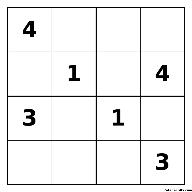 Zor Mini Sudoku (4x4), Kitap 23 - 8