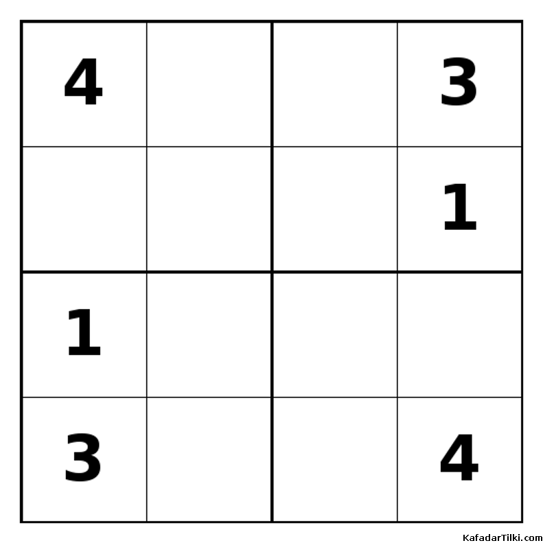 Zor Mini Sudoku (4x4), Kitap 23 - 10
