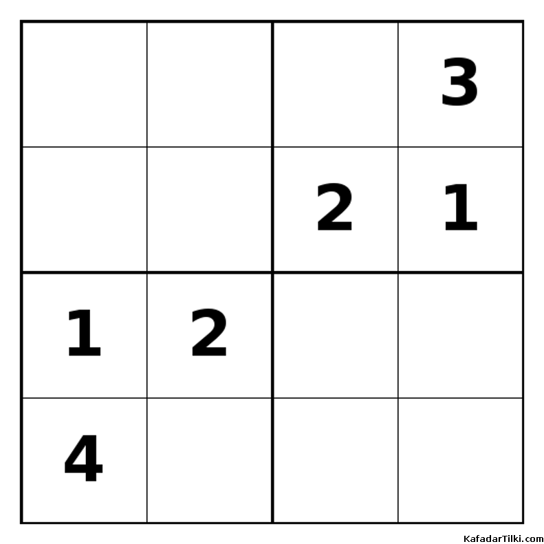 Zor Mini Sudoku (4x4), Kitap 24 - 1