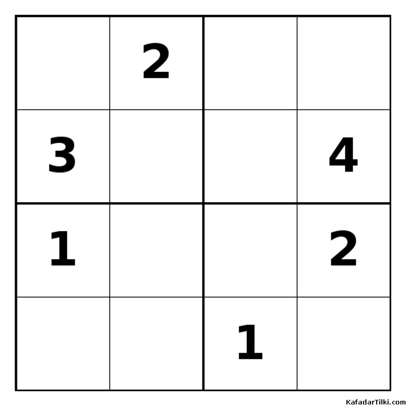 Zor Mini Sudoku (4x4), Kitap 24 - 7