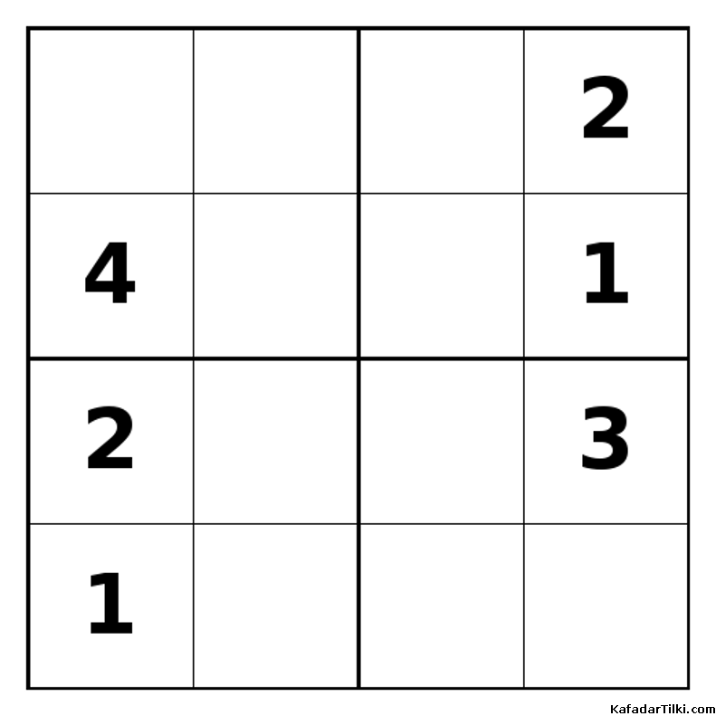 Zor Mini Sudoku (4x4), Kitap 25 - 1