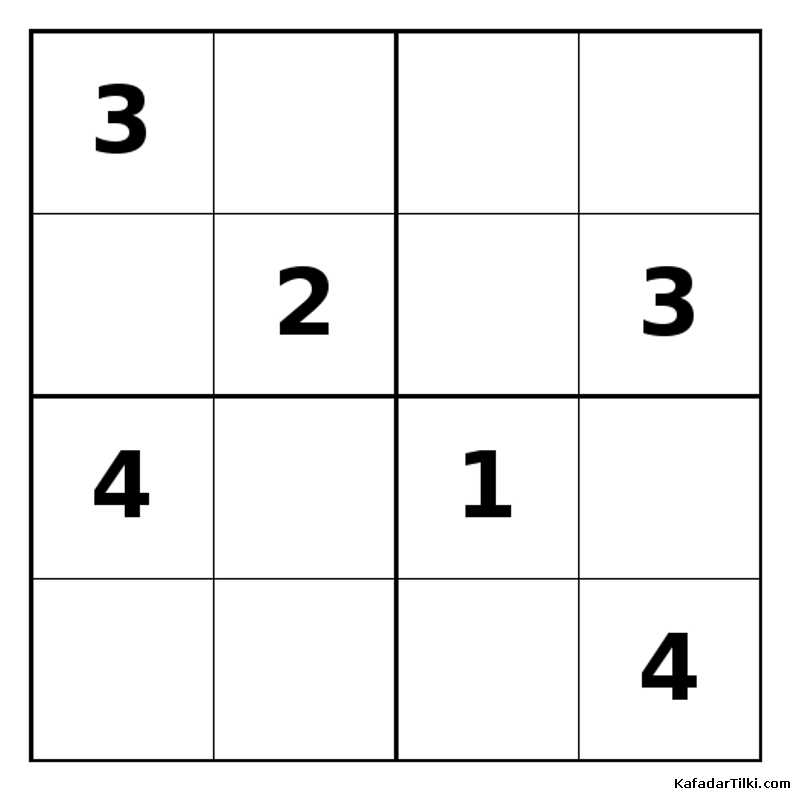 Zor Mini Sudoku (4x4), Kitap 25 - 3