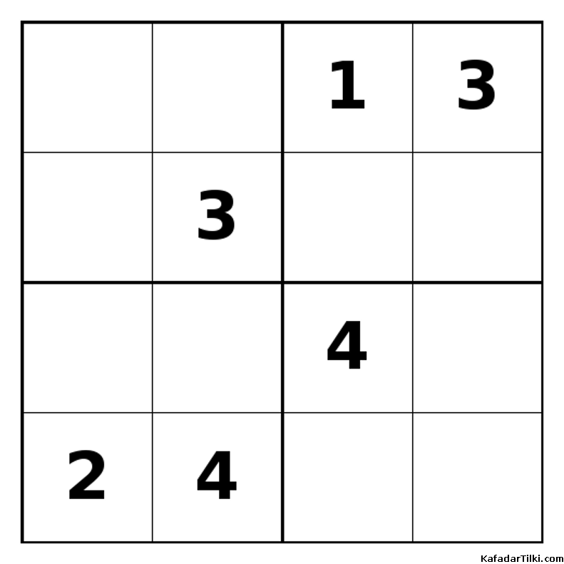 Zor Mini Sudoku (4x4), Kitap 25 - 4
