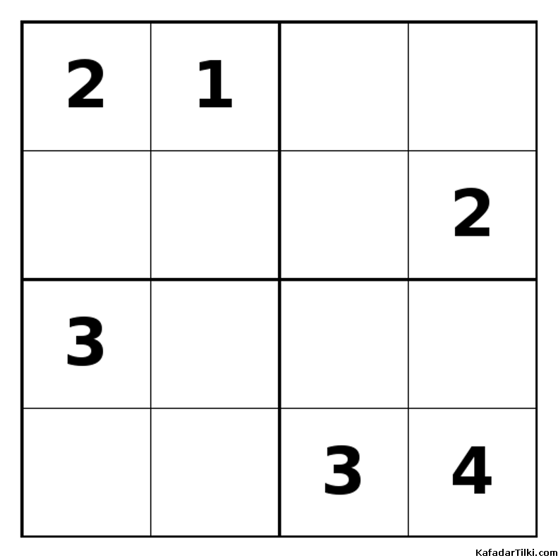 Zor Mini Sudoku (4x4), Kitap 26 - 1
