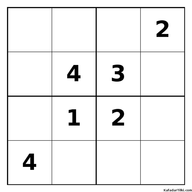 Zor Mini Sudoku (4x4), Kitap 26 - 2