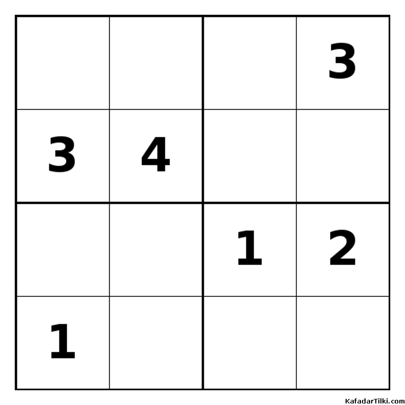 Zor Mini Sudoku (4x4), Kitap 26 - 7