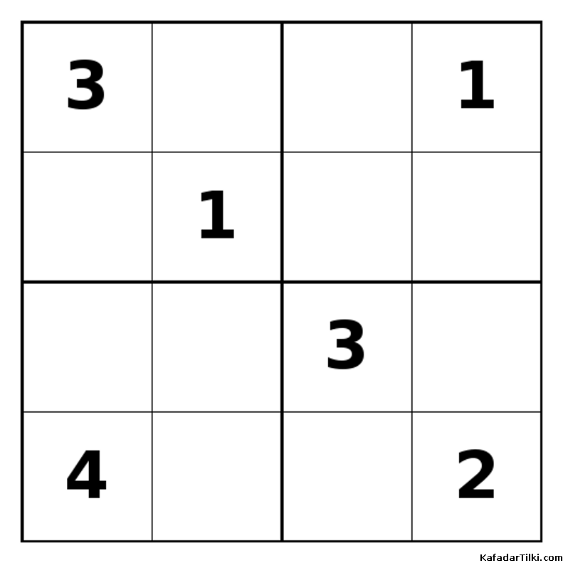 Zor Mini Sudoku (4x4), Kitap 26 - 10