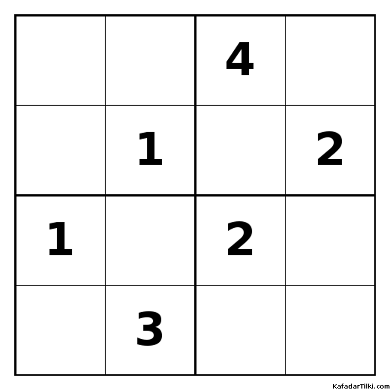 Zor Mini Sudoku (4x4), Kitap 27 - 1