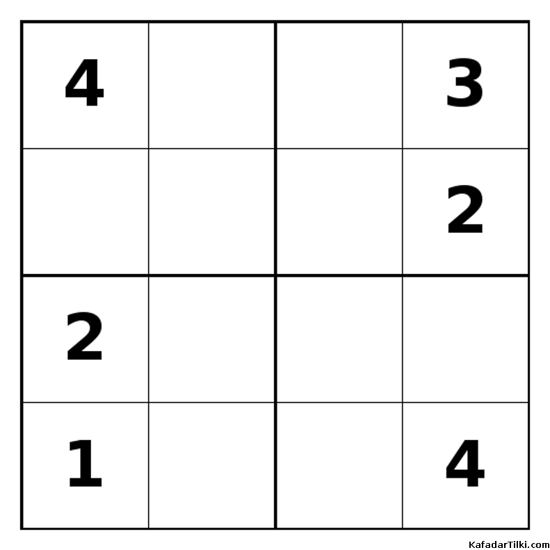 Zor Mini Sudoku (4x4), Kitap 27 - 5