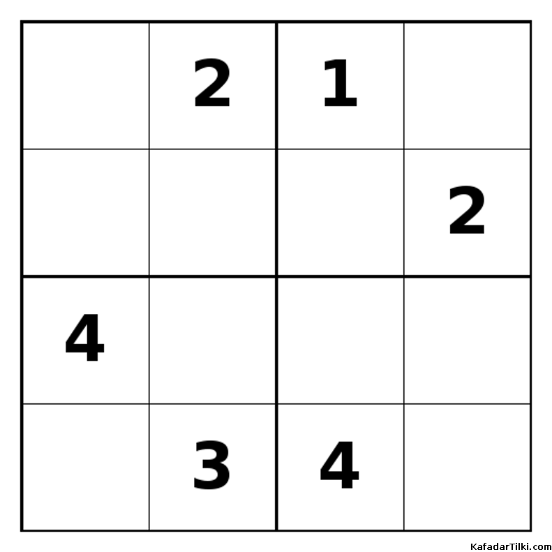 Zor Mini Sudoku (4x4), Kitap 27 - 7