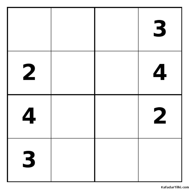Zor Mini Sudoku (4x4), Kitap 27 - 8