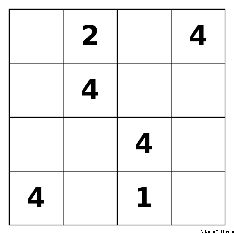 Zor Mini Sudoku (4x4), Kitap 27 - 10