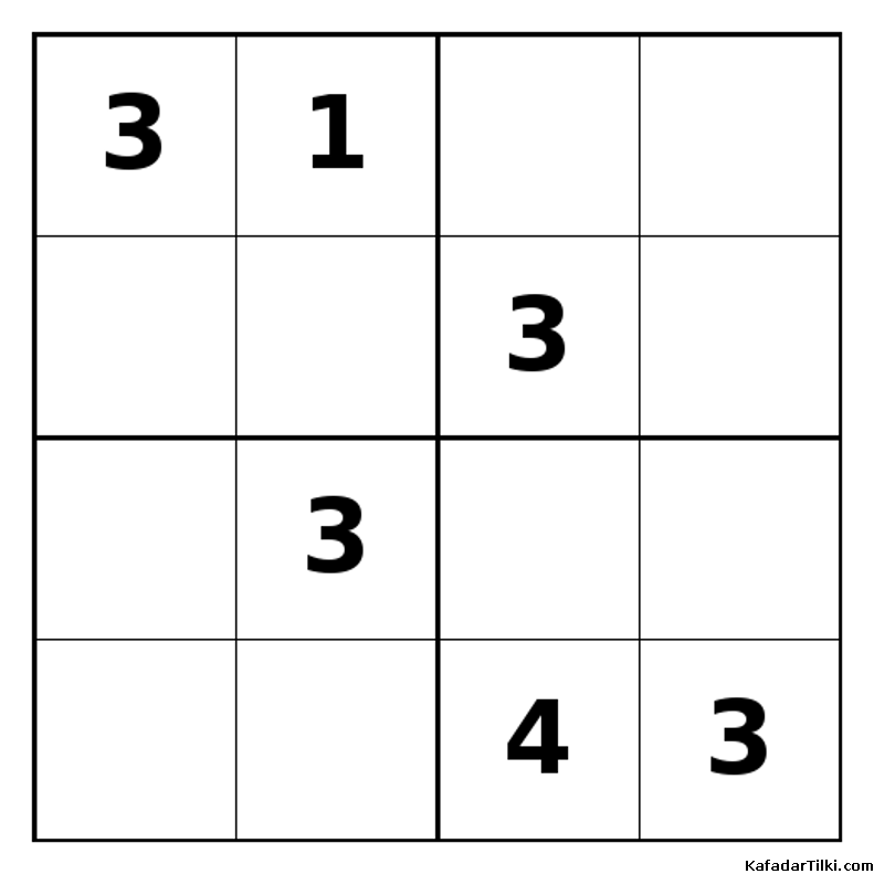 Zor Mini Sudoku (4x4), Kitap 28 - 3