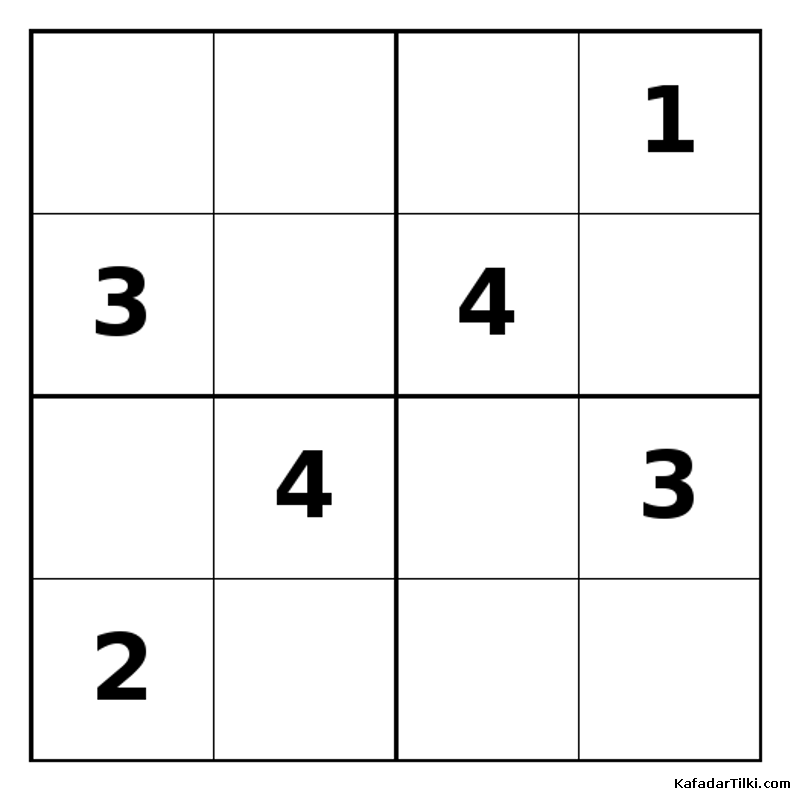 Zor Mini Sudoku (4x4), Kitap 29 - 4
