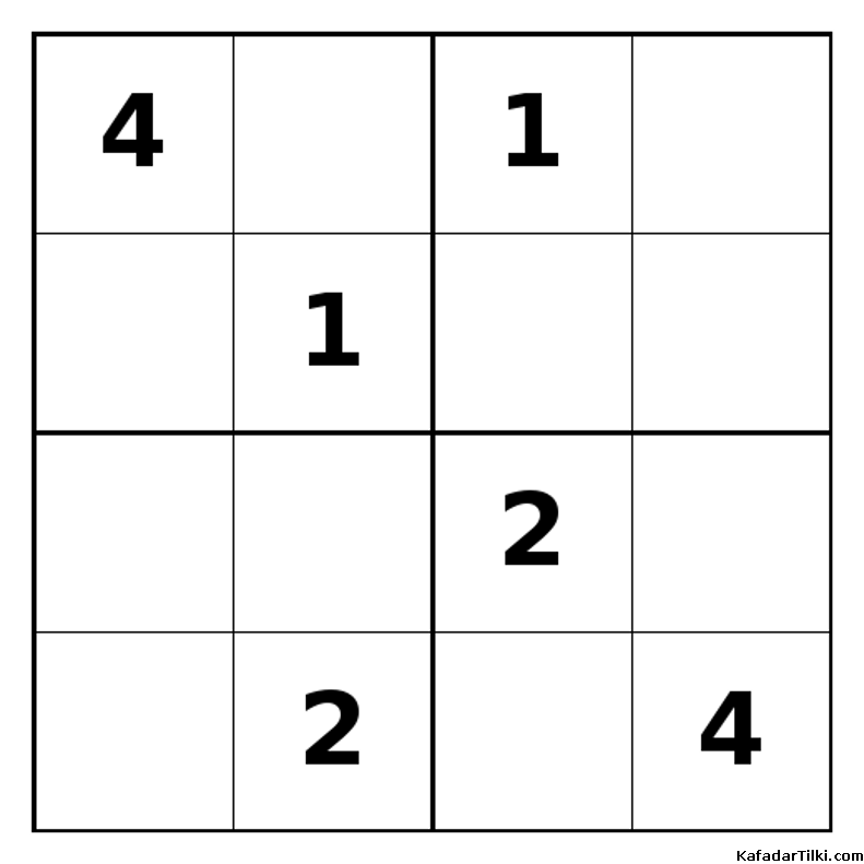 Zor Mini Sudoku (4x4), Kitap 29 - 9