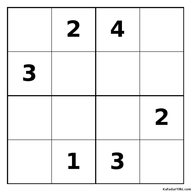 Zor Mini Sudoku (4x4), Kitap 3 - 1