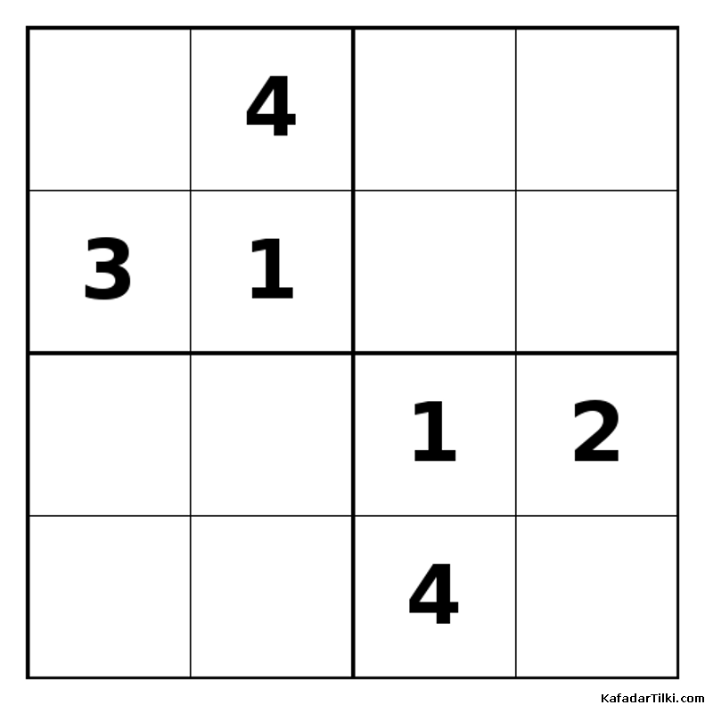 Zor Mini Sudoku (4x4), Kitap 3 - 8