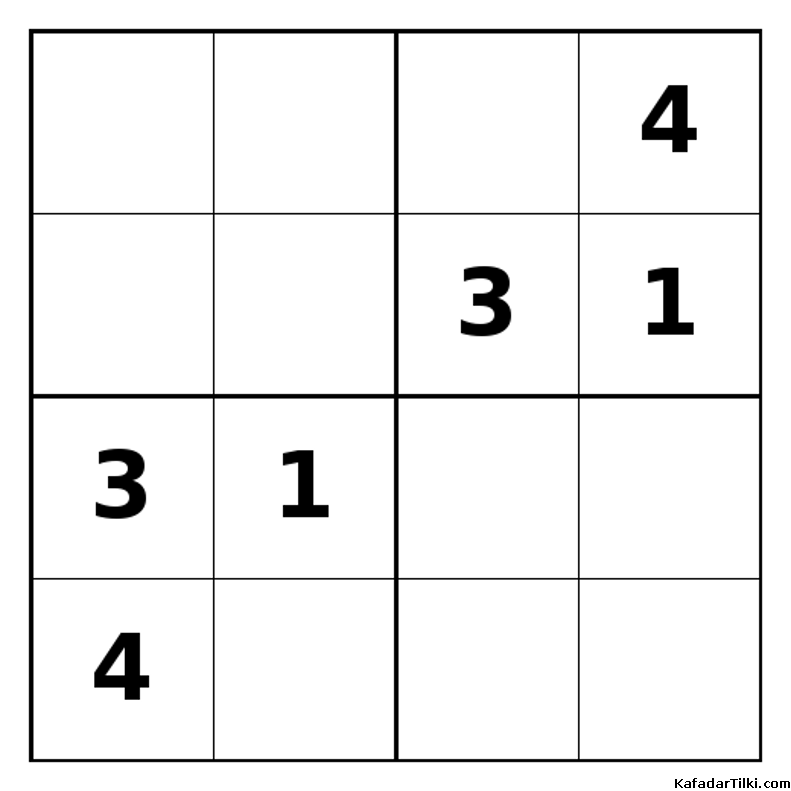 Zor Mini Sudoku (4x4), Kitap 3 - 10