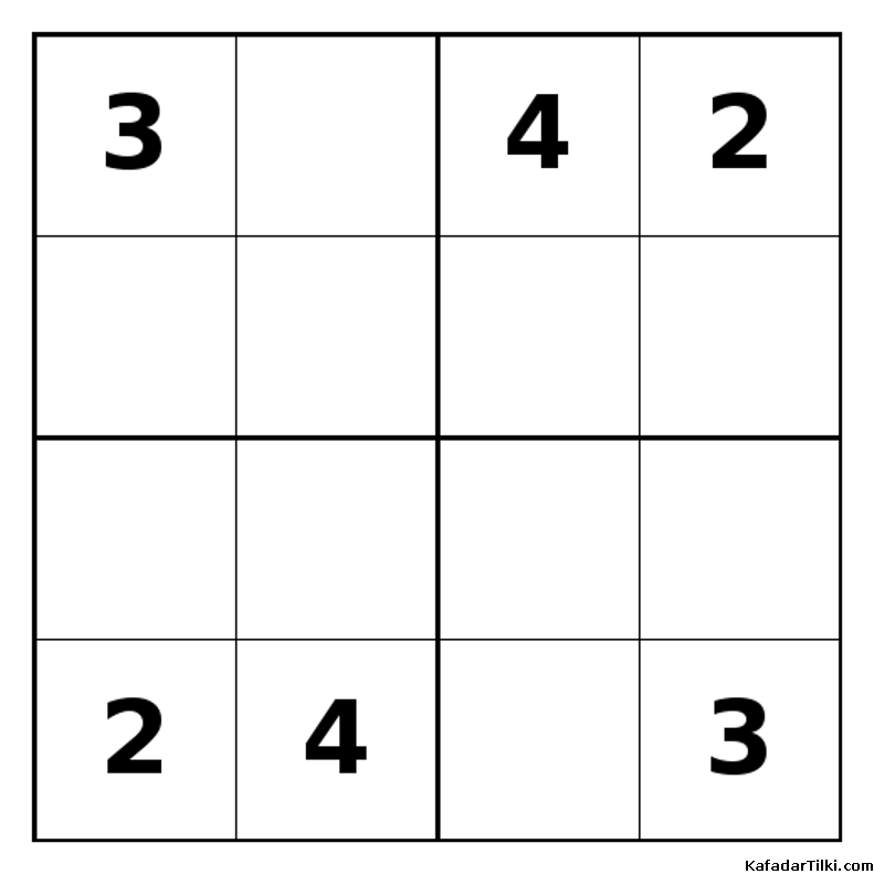 Zor Mini Sudoku (4x4), Kitap 30 - 2