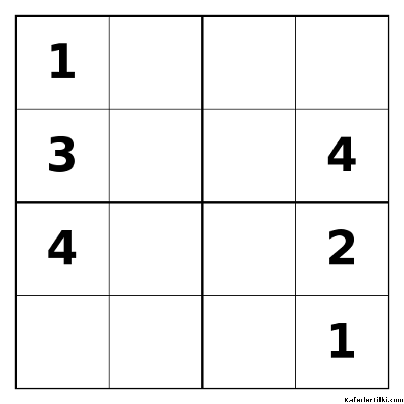 Zor Mini Sudoku (4x4), Kitap 30 - 3