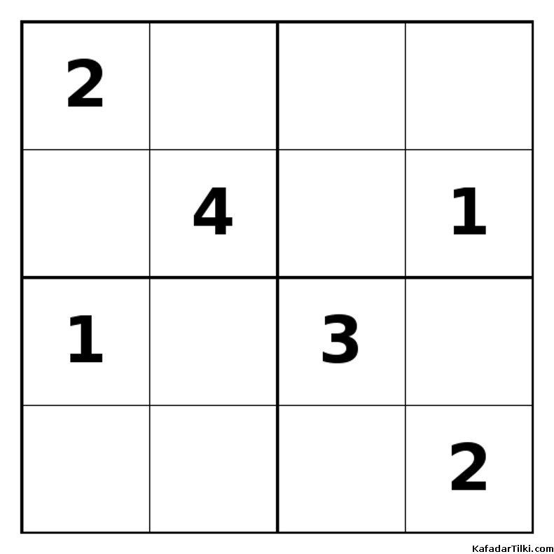 Zor Mini Sudoku (4x4), Kitap 30 - 8