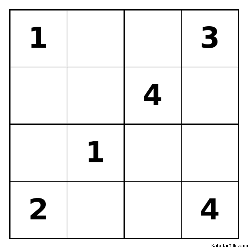 Zor Mini Sudoku (4x4), Kitap 30 - 10