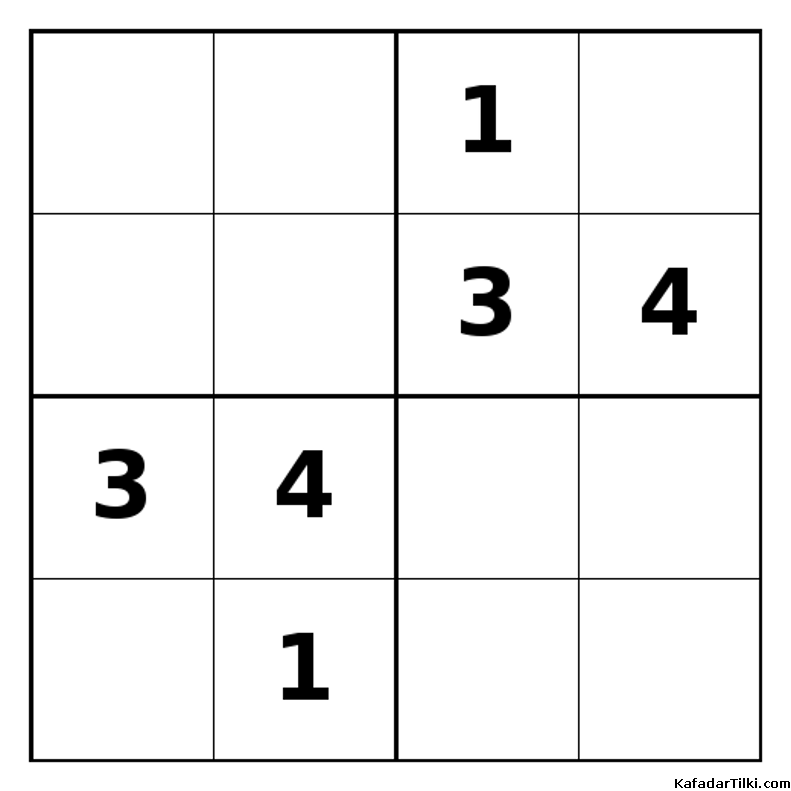 Zor Mini Sudoku (4x4), Kitap 31 - 2
