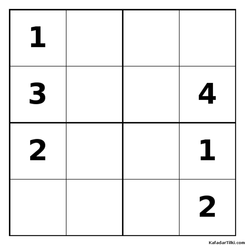 Zor Mini Sudoku (4x4), Kitap 31 - 3