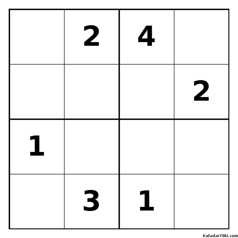 Zor Mini Sudoku (4x4), Kitap 31 - 7