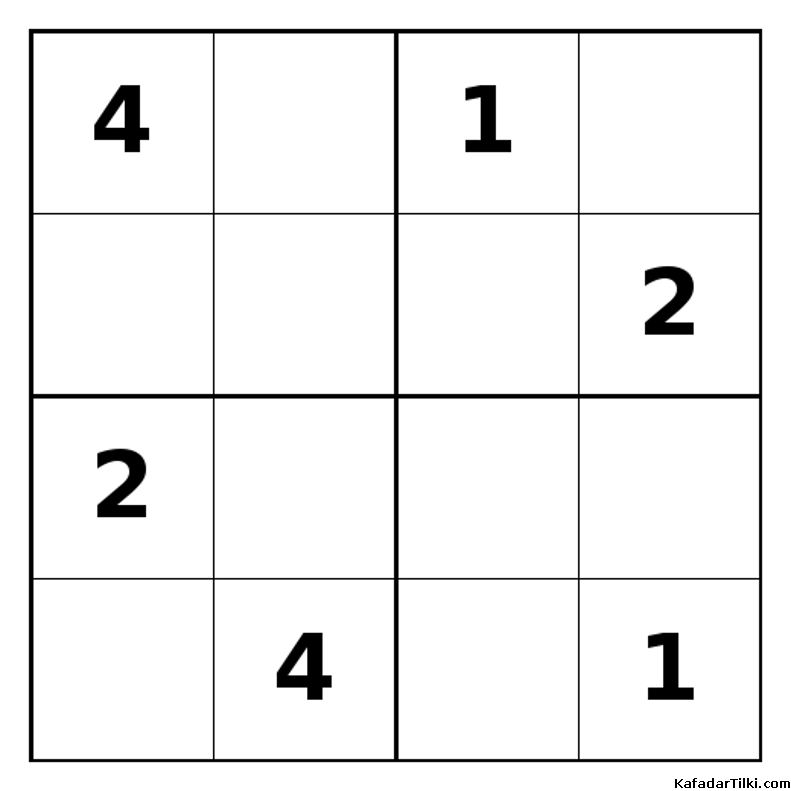 Zor Mini Sudoku (4x4), Kitap 32 - 4