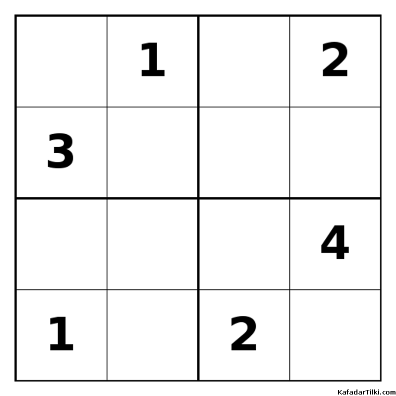 Zor Mini Sudoku (4x4), Kitap 32 - 5