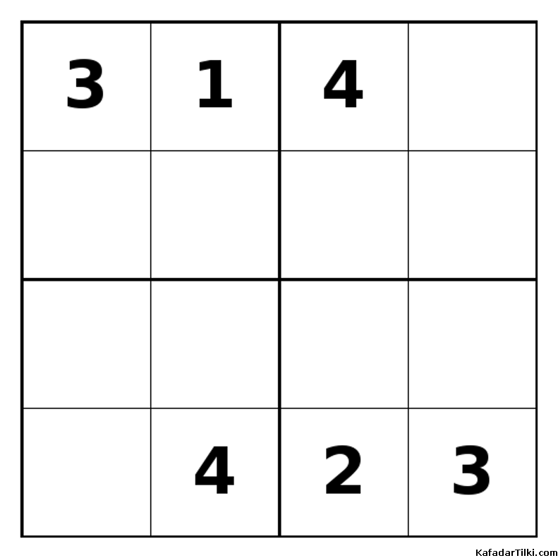 Zor Mini Sudoku (4x4), Kitap 32 - 10