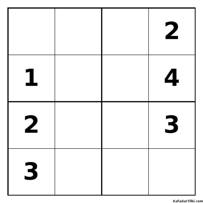 Zor Mini Sudoku (4x4), Kitap 33 - 1