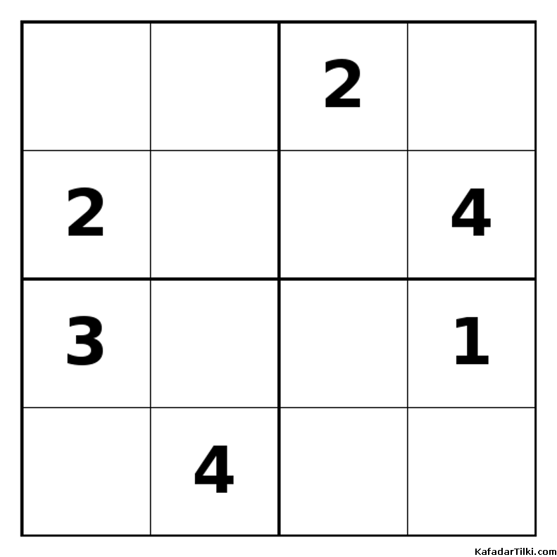 Zor Mini Sudoku (4x4), Kitap 33 - 3