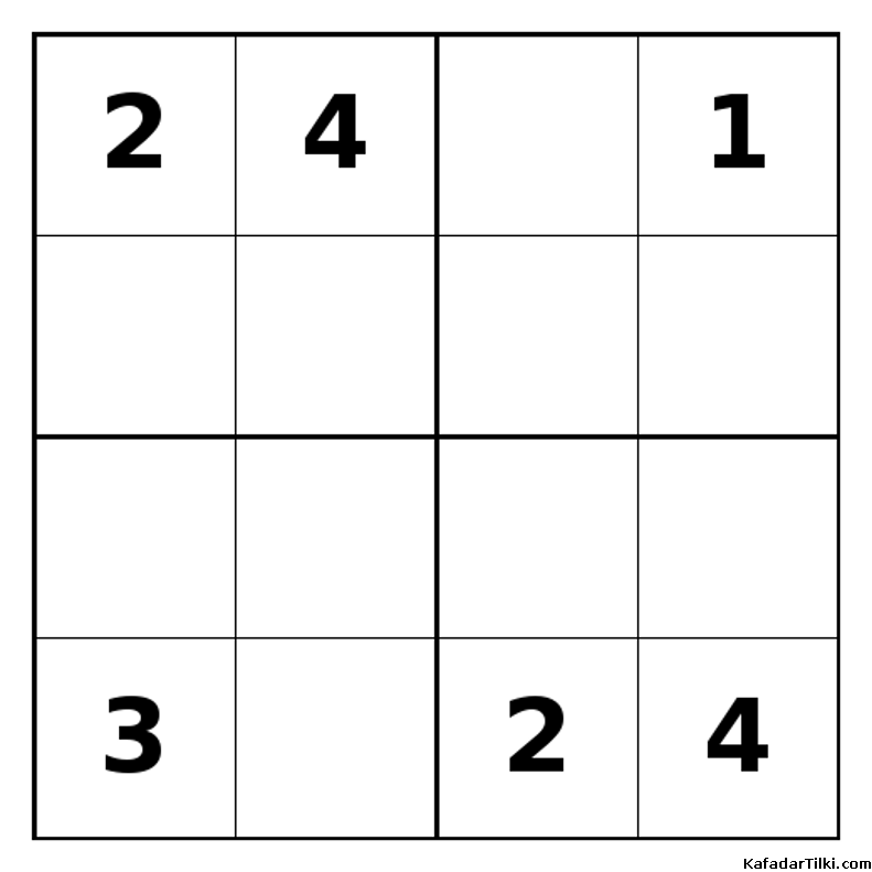 Zor Mini Sudoku (4x4), Kitap 33 - 4