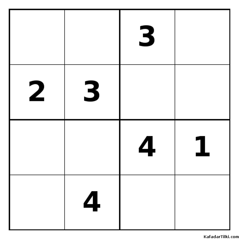 Zor Mini Sudoku (4x4), Kitap 33 - 6