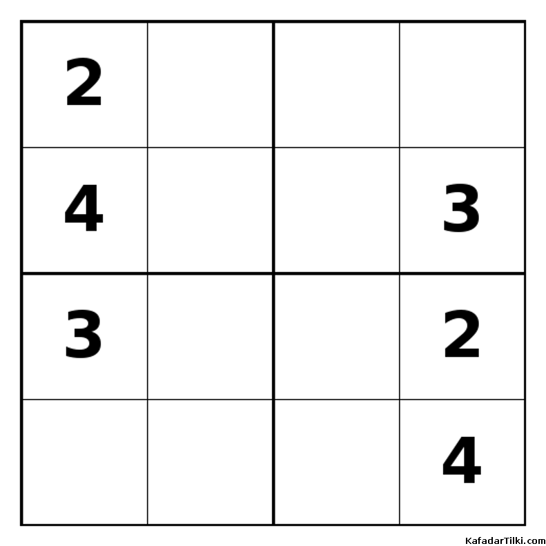 Zor Mini Sudoku (4x4), Kitap 34 - 1