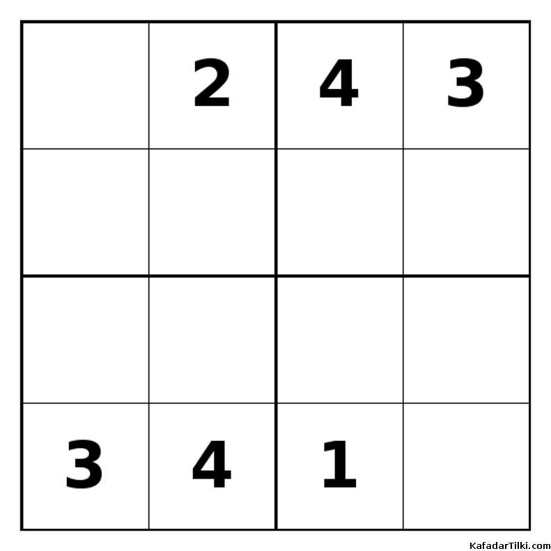Zor Mini Sudoku (4x4), Kitap 34 - 4
