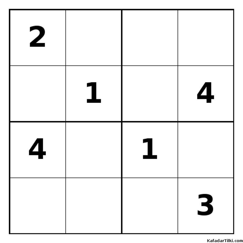 Zor Mini Sudoku (4x4), Kitap 34 - 6