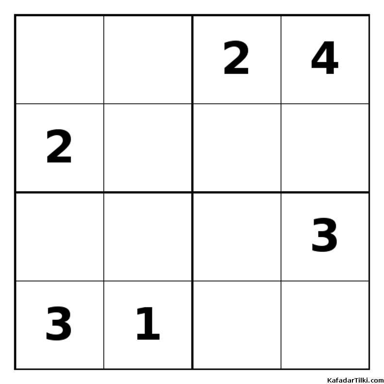 Zor Mini Sudoku (4x4), Kitap 34 - 7