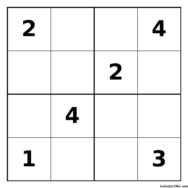 Zor Mini Sudoku (4x4), Kitap 34 - 10