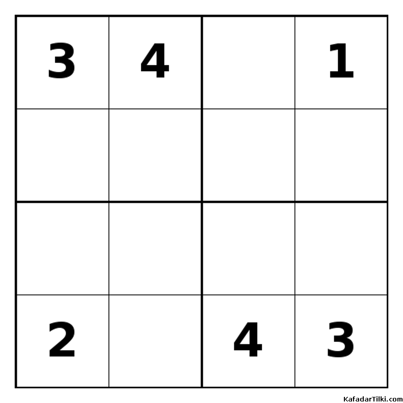 Zor Mini Sudoku (4x4), Kitap 35 - 3
